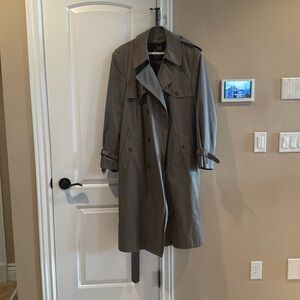 London Fog removable fur line trench coat